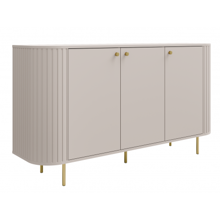 Komoda beżowa zaokrąglone boki frez 830 OLIVO